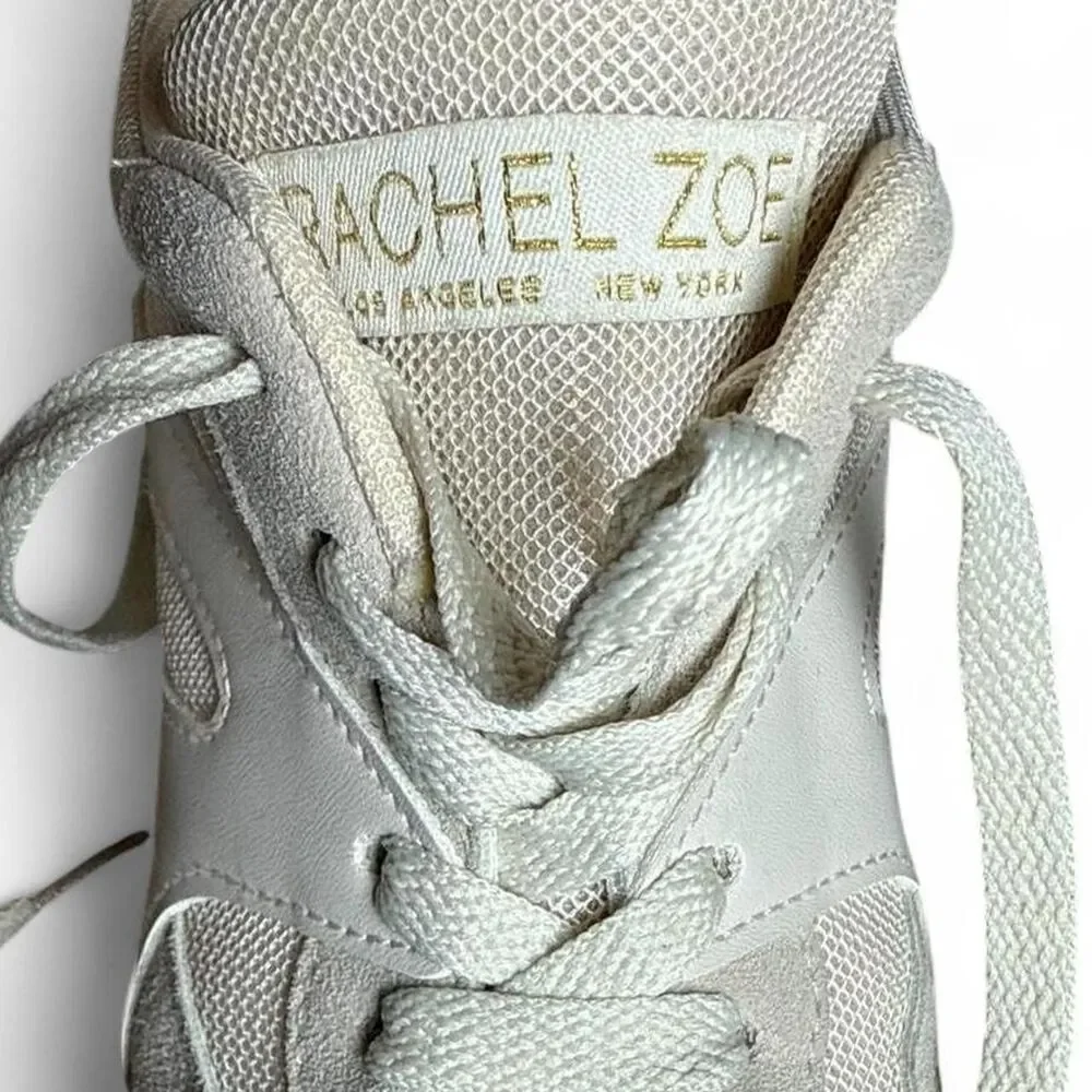 Rachel Zoe Women's Cream and White Sneakers Size 8.5